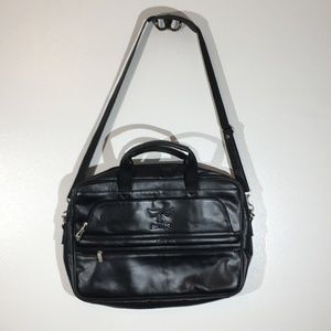 Clava Black Leather Messenger Bag/Business Case